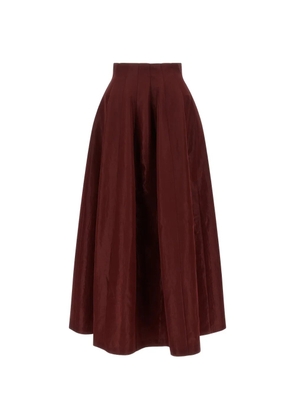Alberta Ferretti panel-construction A-line midi skirt - Red