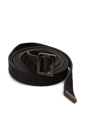 Costume National Saffiano-effect leather belt - Black