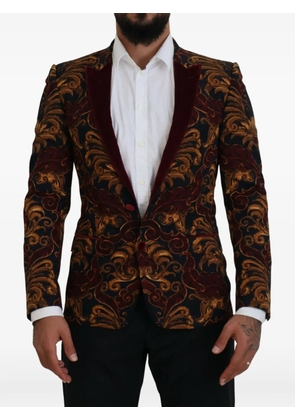 Dolce & Gabbana baroque-print blazer - Blue
