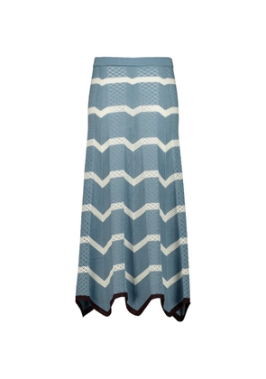 La DoubleJ Chevron midi skirt - Blue