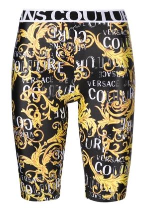 Versace Jeans Couture baroque-print cycling shorts - Black