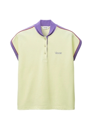 Versace embroidered-logo cotton piqué polo - Yellow