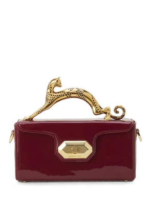 Lanvin Pencil Cat nano bag in patent leather - Red