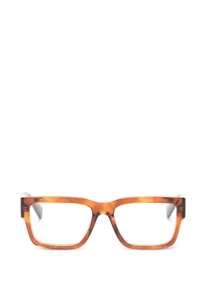 Miu Miu Eyewear logo-plaque rectangle-frame glasses - Brown