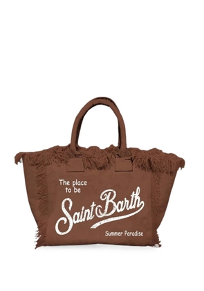 MC2 Saint Barth Colette fringe-trim tote bag - Brown
