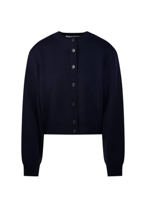 Róhe button-fastening ribbed cardigan - Blue