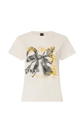 PINKO graphic-print T-shirt - Neutrals