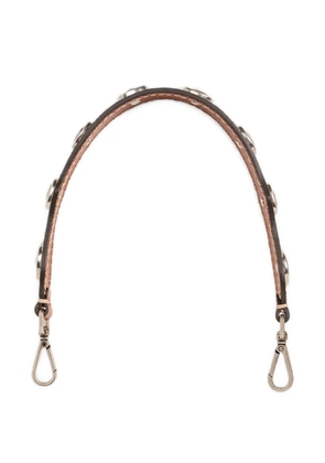 ETRO stud-embellished leather bag handle - Brown