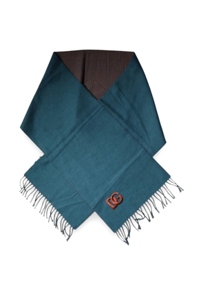 Dolce & Gabbana reversible plaid-pattern scarf - Blue