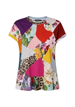 Dolce & Gabbana patchwork floral-print T-shirt - Neutrals