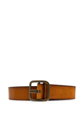 DSQUARED2 logo-engraved buckle leather belt - Neutrals