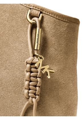 Michael Kors braided-cord logo-pendant bag charm - Neutrals
