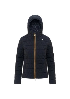 K-Way Madlaine triangular-quilted hooded jacket - Blue