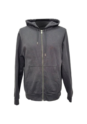 SANDRO logo-embroidered zipped hoodie - Black