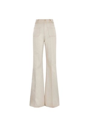Dorothee Schumacher Summer Of Love braided-waist flared trousers - Neutrals