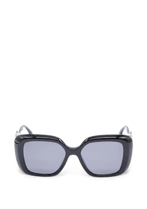 CHANEL Pre-Owned 1986-1988 heart-motif square-frame sunglasses - Black