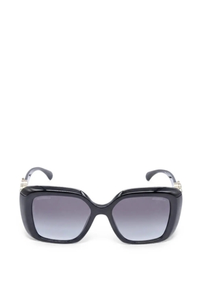 CHANEL Pre-Owned 1986-1988 Interlocking CC square-frame sunglasses - Black