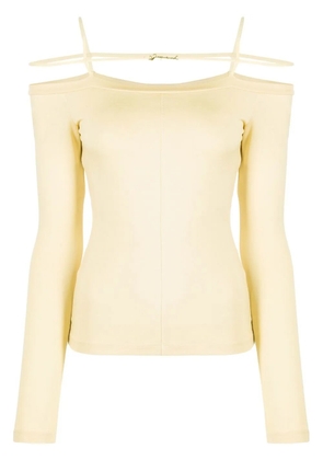 Jacquemus Sierra long-sleeve off-shoulder top - Neutrals
