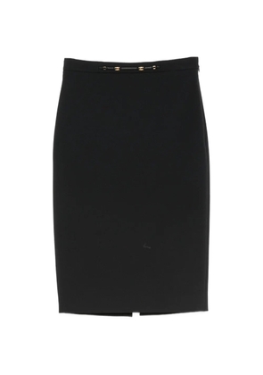 Elisabetta Franchi logo-plaque pencil midi skirt - Black