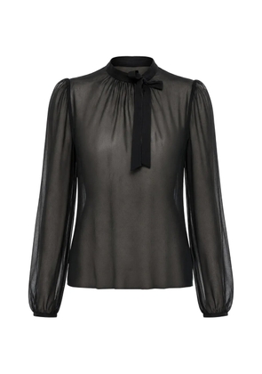 DSQUARED2 sheer tie-neck blouse - Black
