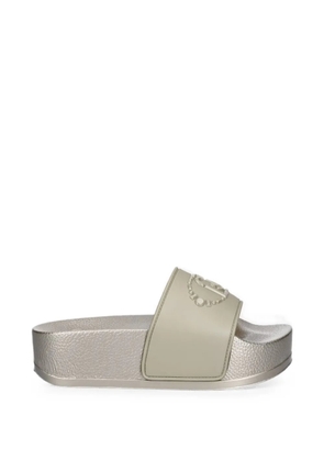 LIU JO logo-embossed platform slides - Neutrals