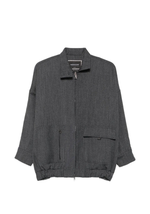 Fabiana Filippi zip-up high-neck coat - Blue