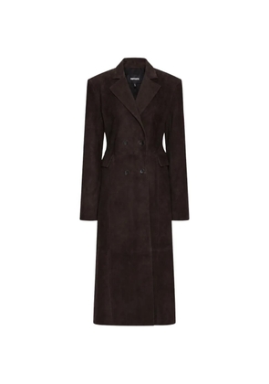 ROTATE BIRGER CHRISTENSEN double-breasted suede coat - Brown