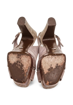 Sergio Rossi peep-toe slingback sandals - Neutrals