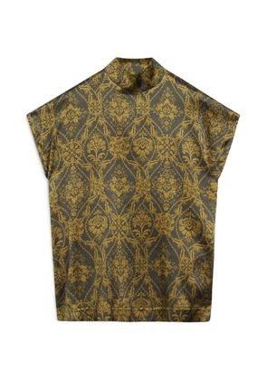 MOMONÌ Ulla printed silk-satin blouse - Green