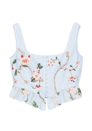 Agua By Agua Bendita Eslabon Navegante cropped top - Blue