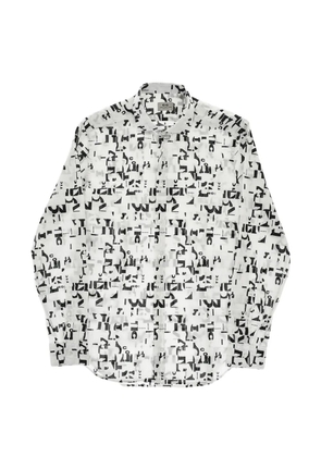 Corneliani monogram-motif cotton shirt - White