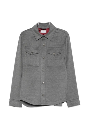 Brunello Cucinelli flap-pocket shirt jacket - Grey