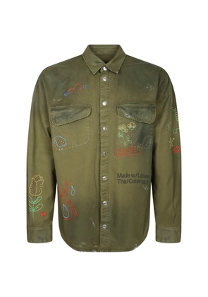 DSQUARED2 embroidered studded shirt - Green