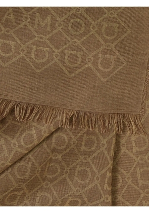Ferragamo logo embellished stole - Neutrals
