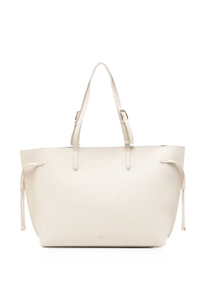 Furla buckle-detail grained leather tote bag - Neutrals