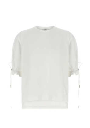 Max Mara drawstring-cuff t-shirt - White