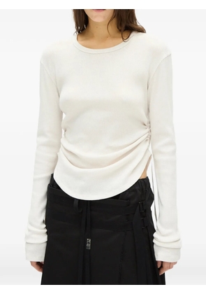 Ann Demeulemeester Dot Wrinkled long-sleeve T-shirt - White
