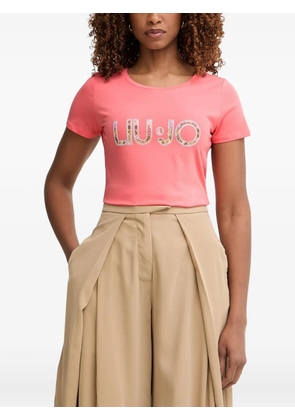 LIU JO rhinestone-embellished T-shirt - Pink