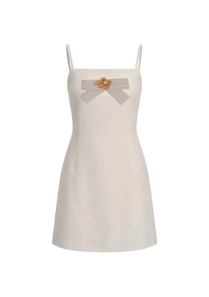 Dolce & Gabbana bow-detail A-line mini dress - White