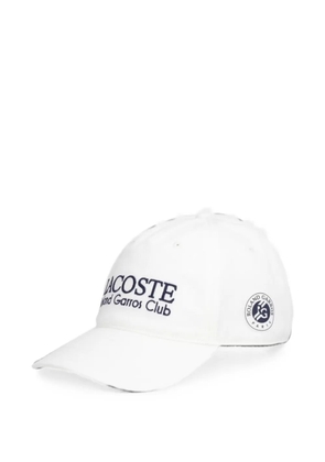 Lacoste Roland Garros logo-embroidered baseball cap - White