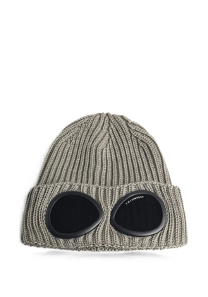 C.P. Company Goggle ribbed-knit beanie hat - Grey