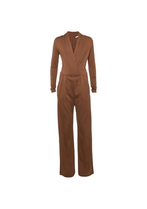 Max Mara V-neck wrap jumpsuit - Brown