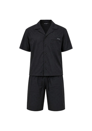 Dolce & Gabbana logo-pattern pyjama set - Black