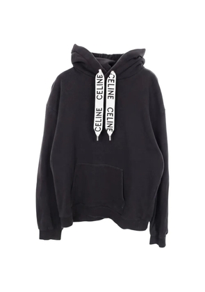 Celine Pre-Owned 2000s logo-drawstring hoodie - Black