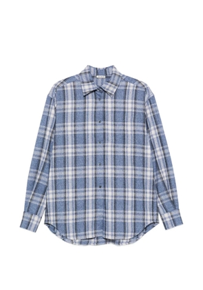A.M.G. check-pattern long-sleeve shirt - Blue