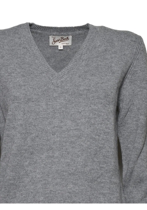 MC2 Saint Barth V-neck knitted sweater - Grey