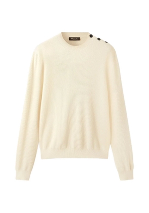 Loro Piana Sloop button-detail ribbed sweater - Neutrals