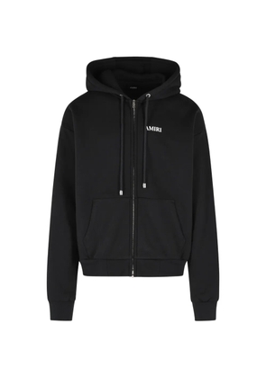 AMIRI logo-print zip-up hoodie - Black