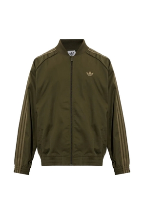 adidas logo-embroidered side-stripe jacket - Green