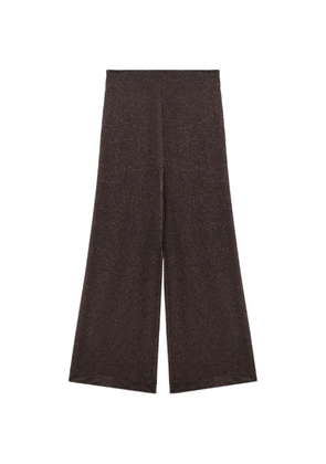 MOMONÌ Marajo lurex-jersey palazzo pants - Brown